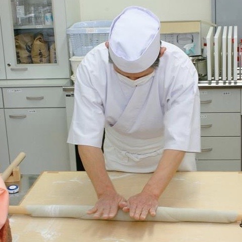 親子そば打ち講座 写真